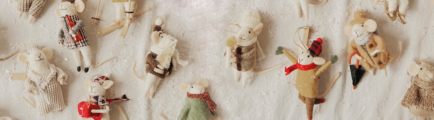 Mouse Holiday Ornaments