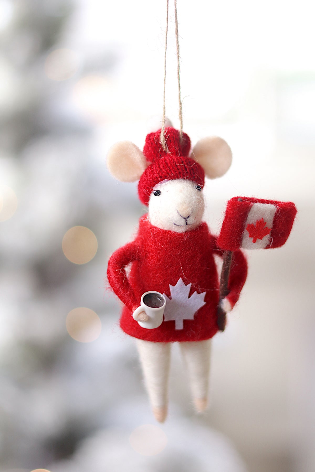 lifestyle view of cozy canuck Eclectic Holiday Mouse Ornament - 8 Options at Maison garçonne