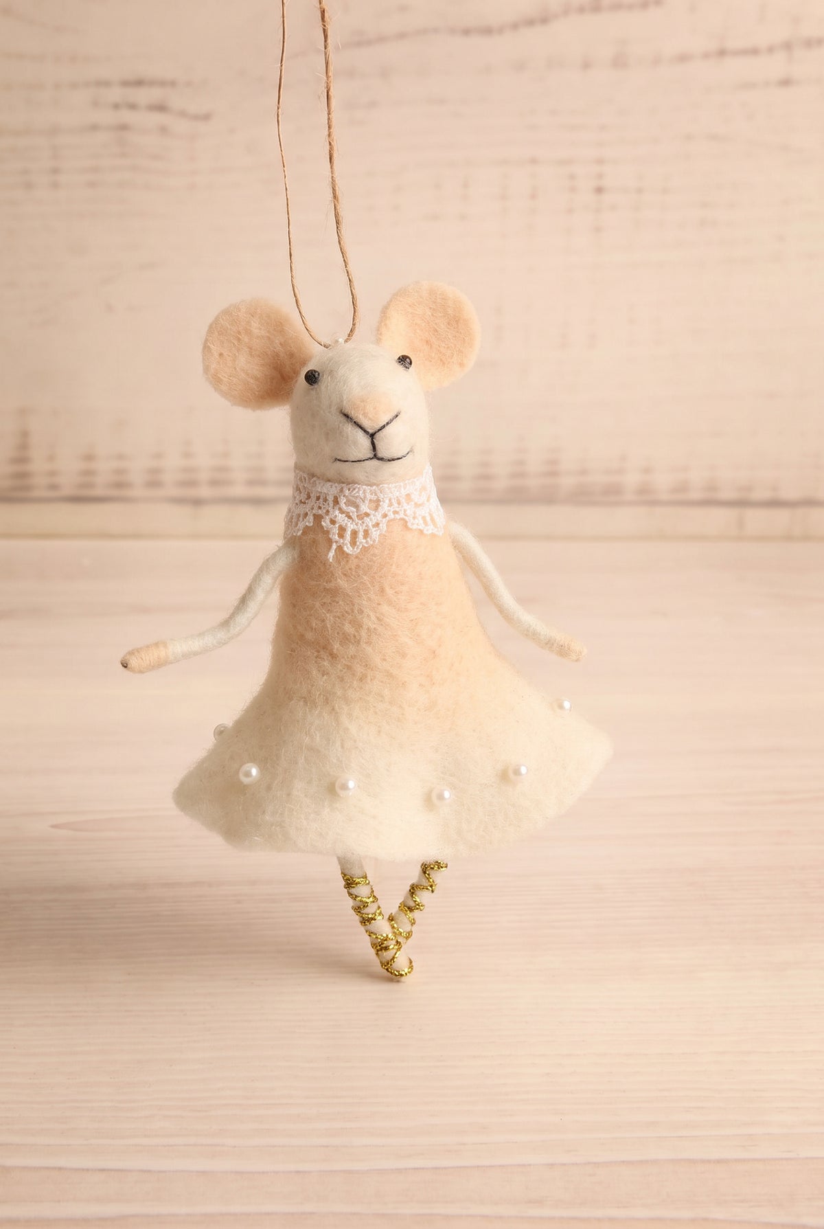 view of ballerina blossom Eclectic Holiday Mouse Ornament - 8 Options at Maison garçonne