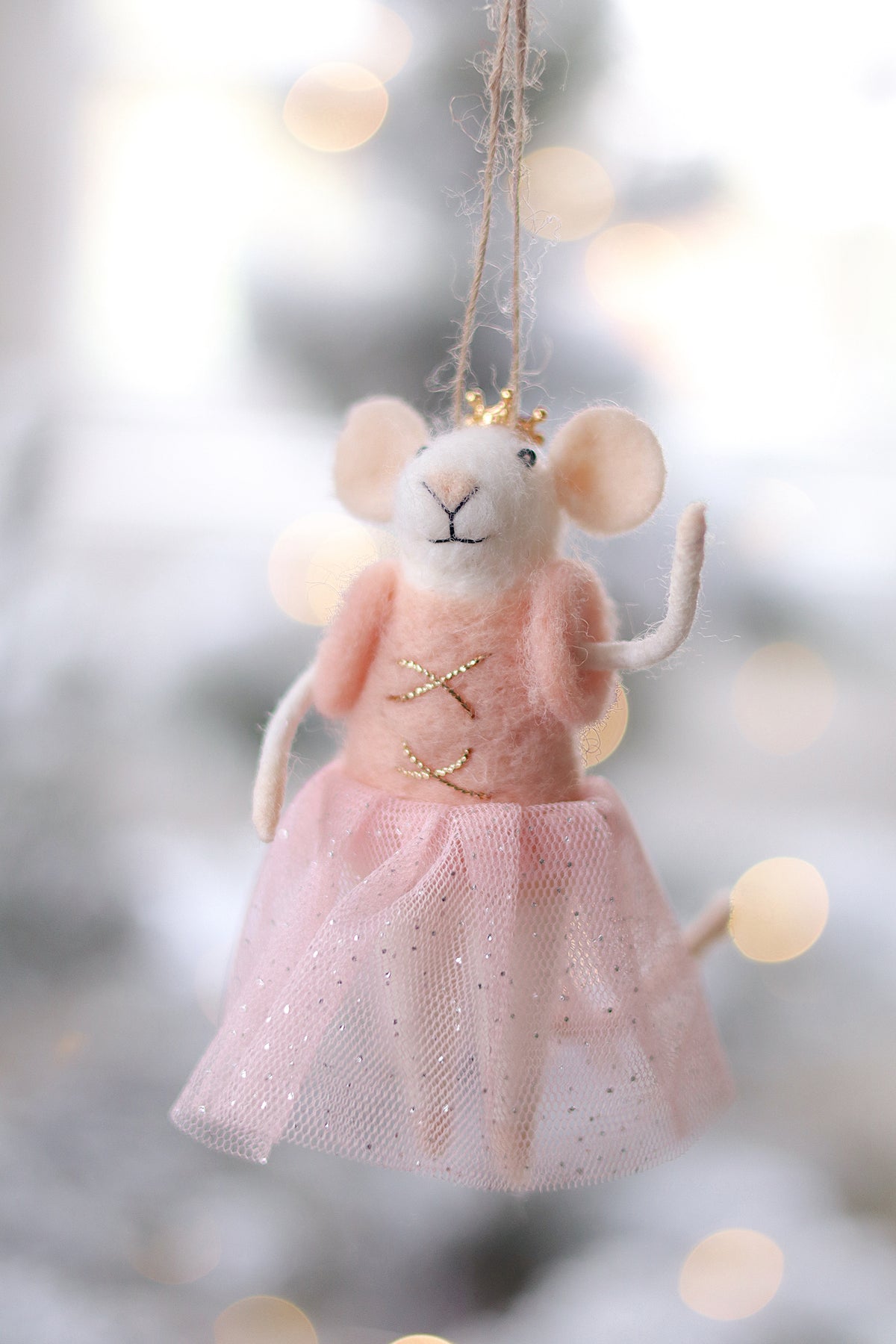 lifestyle view of sugarplum shiloh Eclectic Holiday Mouse Ornament - 8 Options at Maison garçonne