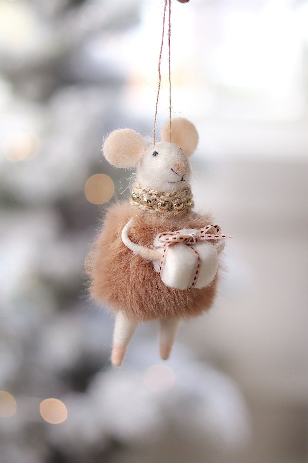lifestyle view of gifting gloria Gifting Holiday Mouse Ornament - 3 Options at Maison garçonne