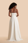 Estella Ivory Maxi A-line Dress w/ Slit | Boudoir 1861  back model