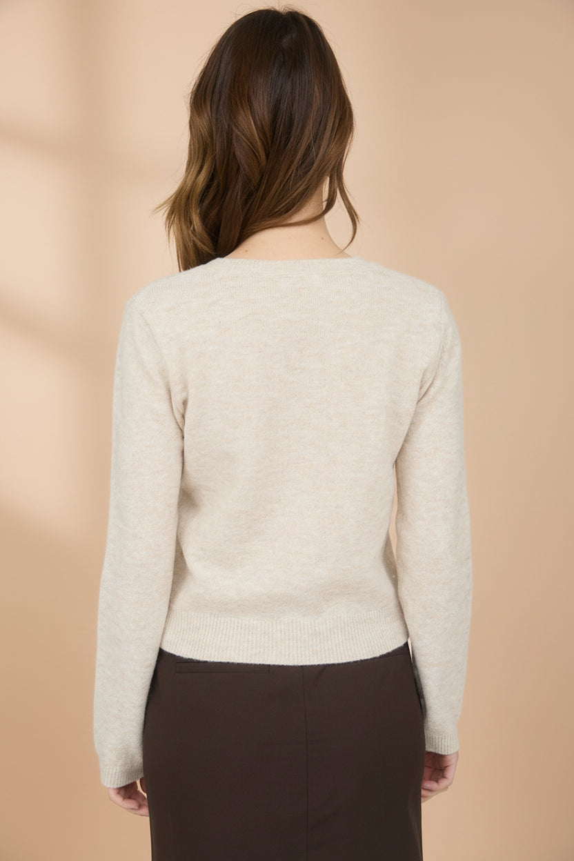 Andenes Beige | Cardigan Boutonné