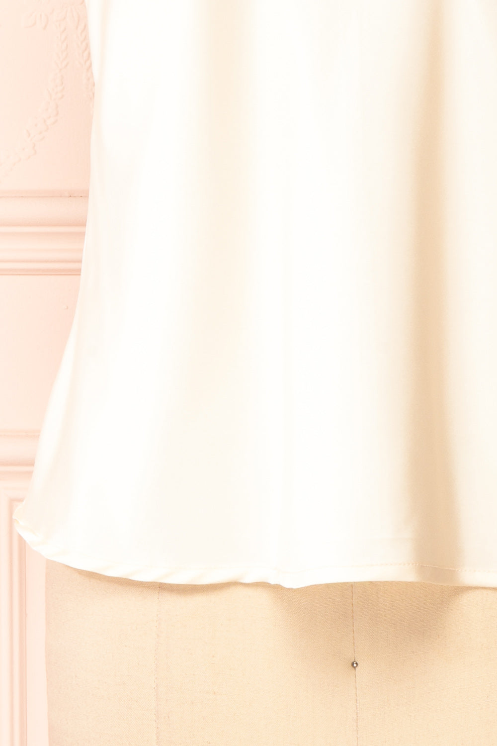 Alexa Ivoire Satin Cami Top w/ Lace Trim | Boutique 1861 bottom