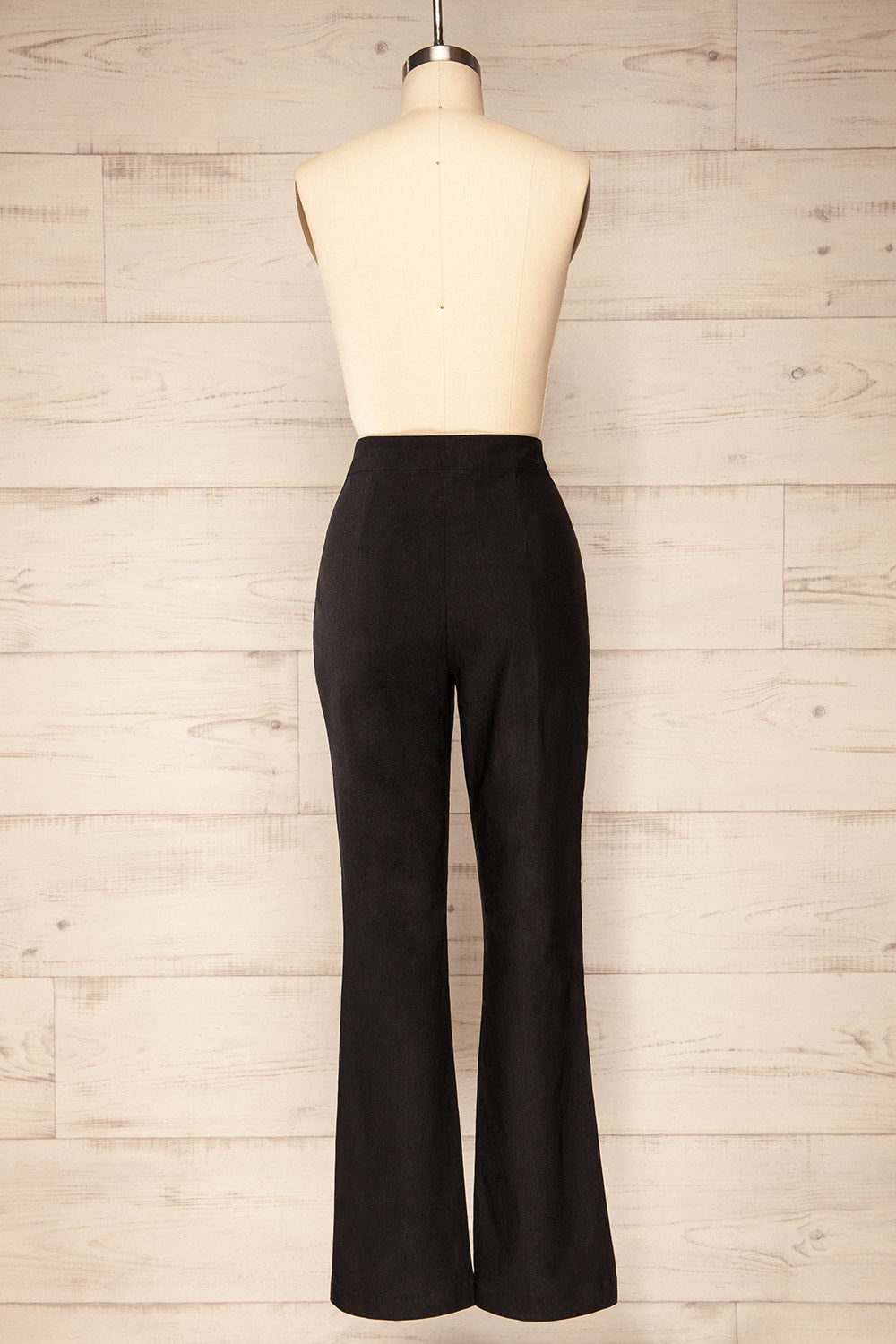 Asuncion High-Waisted Black Fitted Pants | La petite garçonne back view