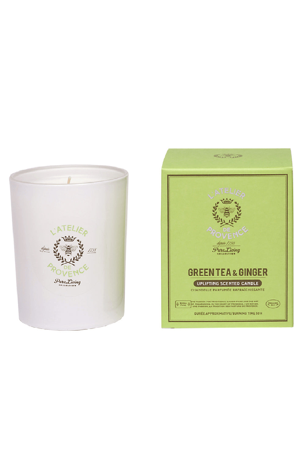 Green Tea and Ginger | Candle by L'Atelier de Provence | maison garçonne product