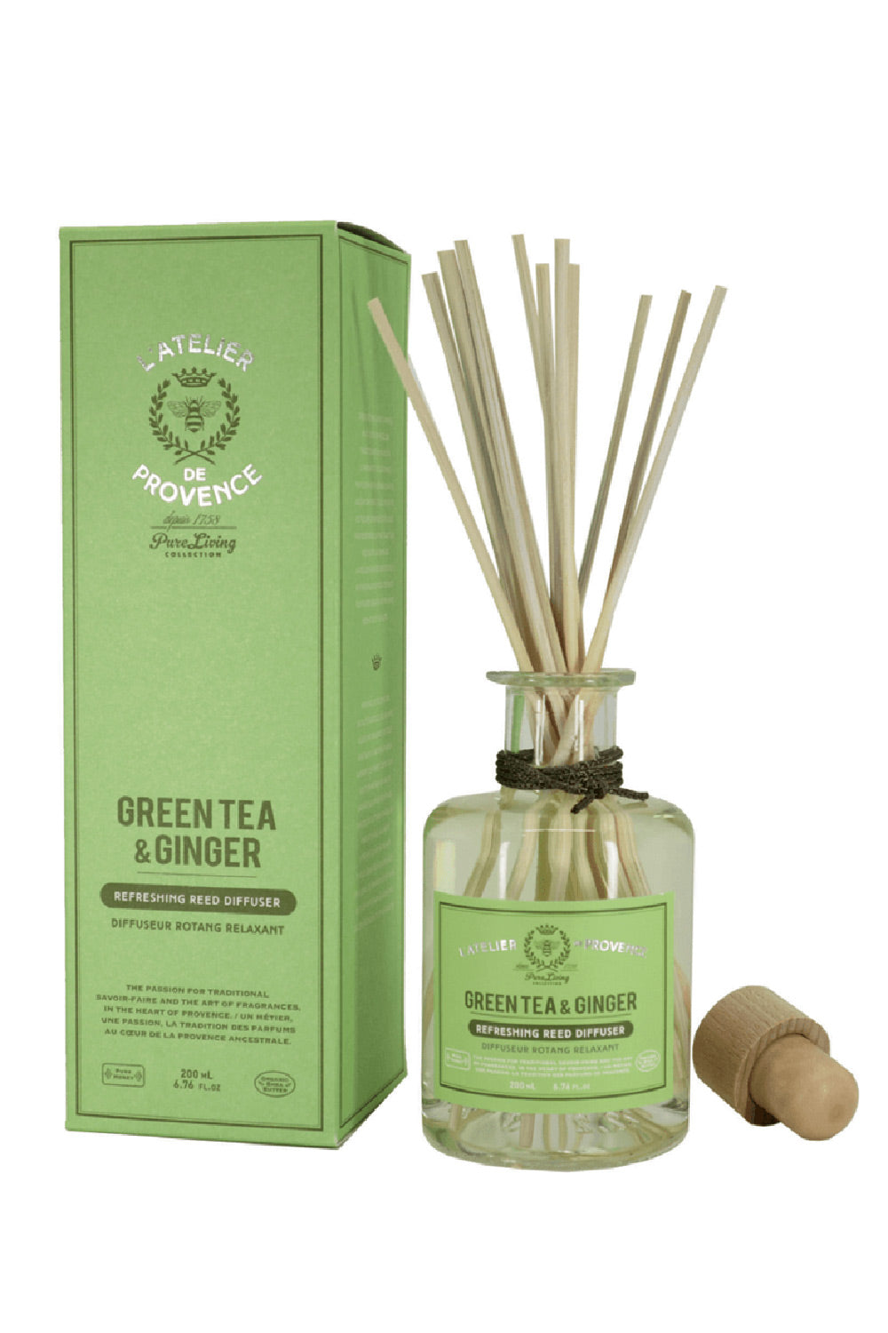 The Vert et Gingembre | Diffuseur Rotang | maison garçonne produit