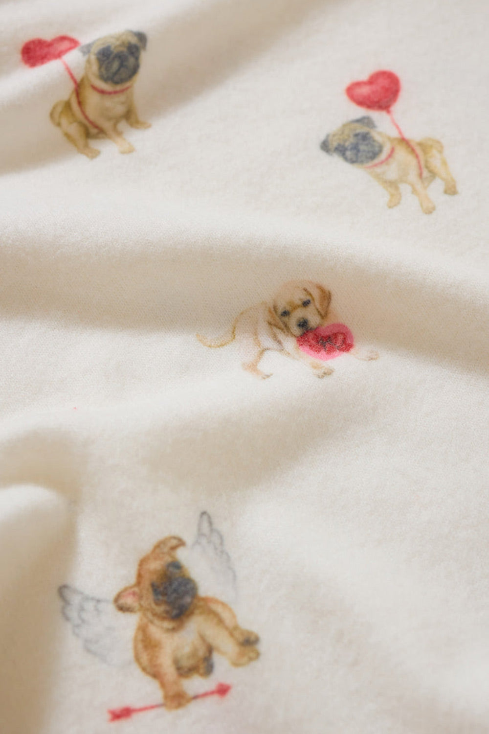 Ballari White Jogger Pants with Dog Print | La petite garçonne details