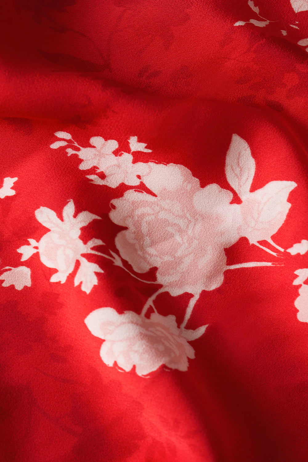 Bobbi Red Floral Fitted Midi Dress | Boutique 1861 fabric