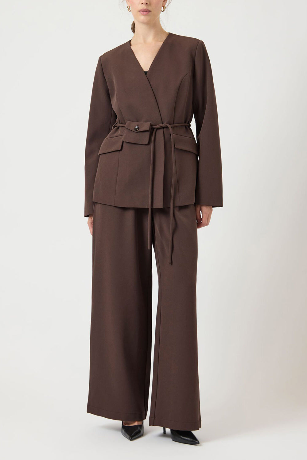 Bundi | Veston Brun avec Poche sur Cordon de Serrage