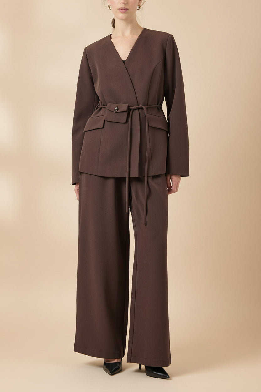 Kochi | Brown Wide-Leg Pants