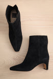 A pair of pointed-toe Bennet Black Leather Ankle Boots from Dolce Vita at la petite garçonne in Montreal