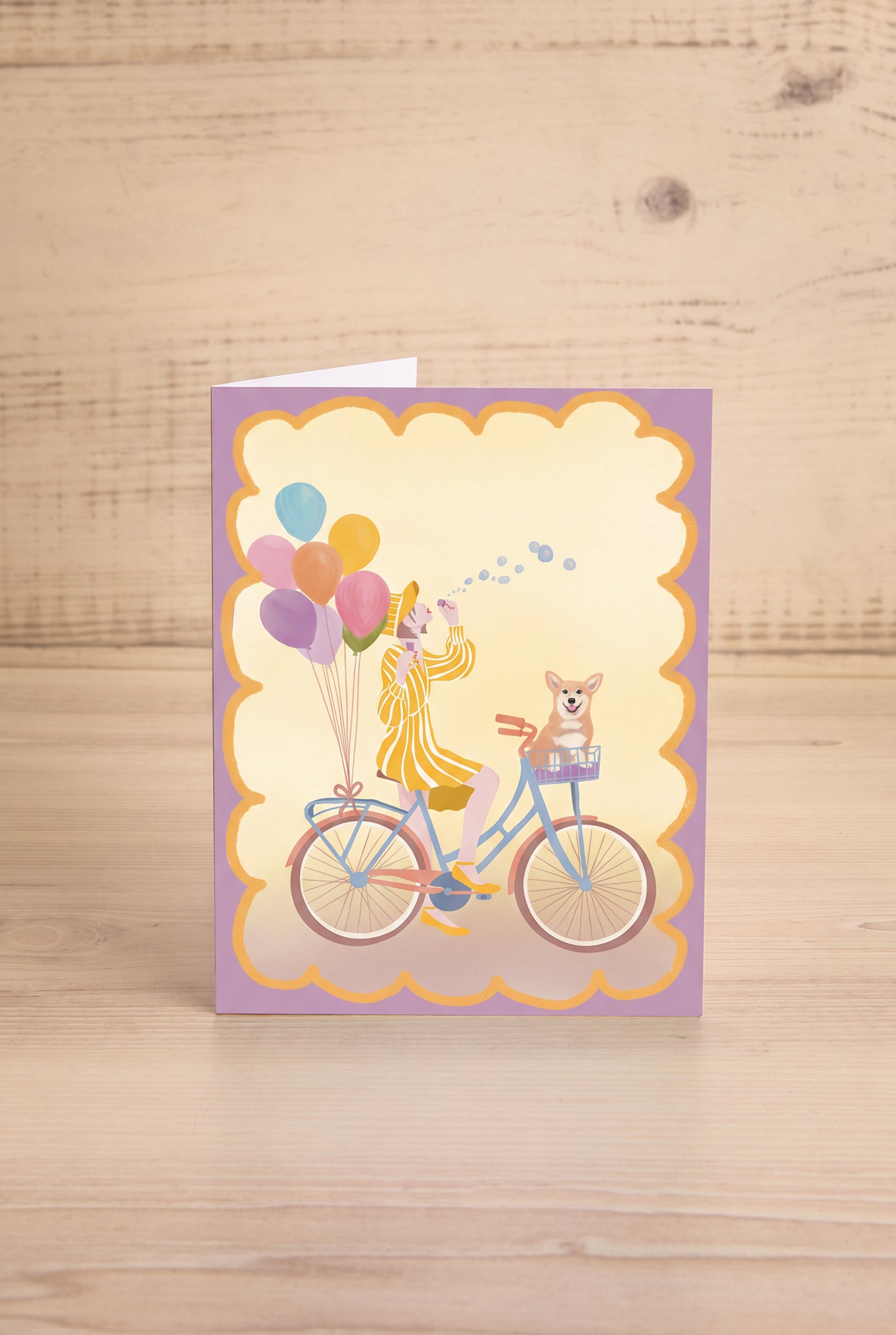 Bike and Balloons Card by Lili Grafitti at la maison garçonne montreal