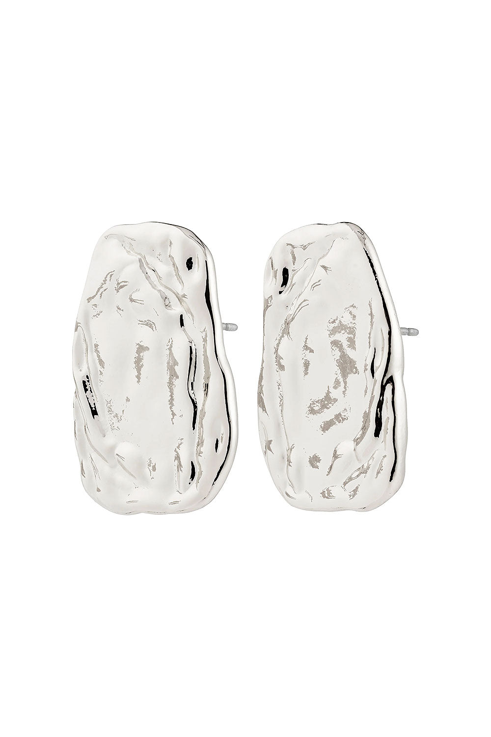 Cambio Silver | Flat Rustic Earrings