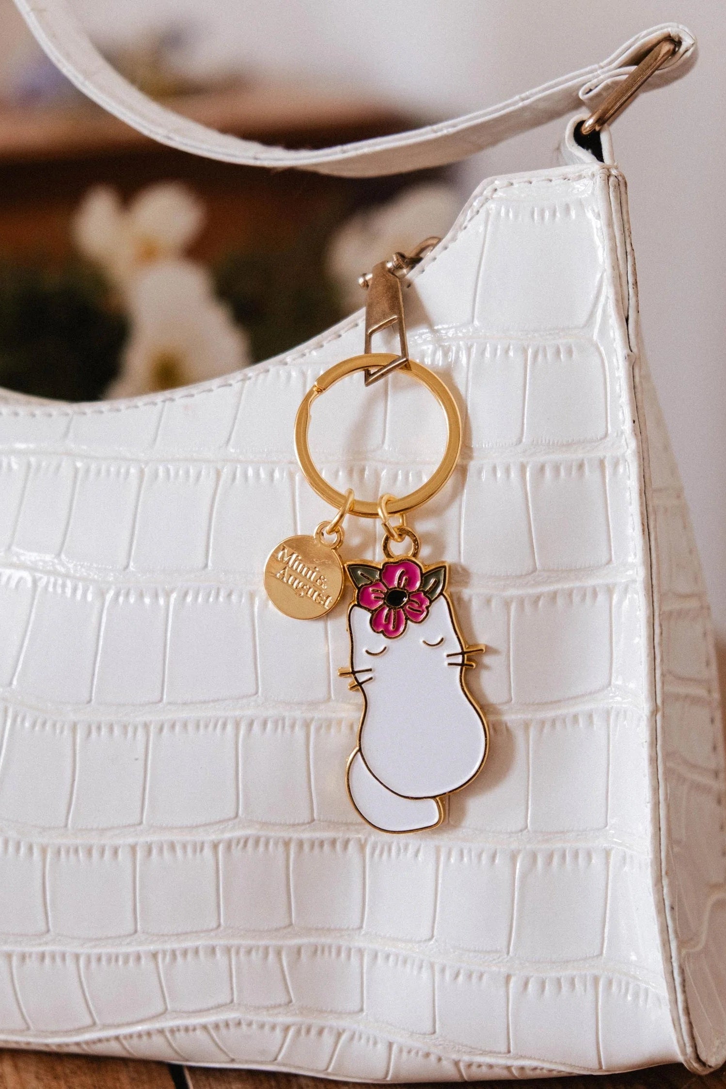 Floral Cat | Keychain