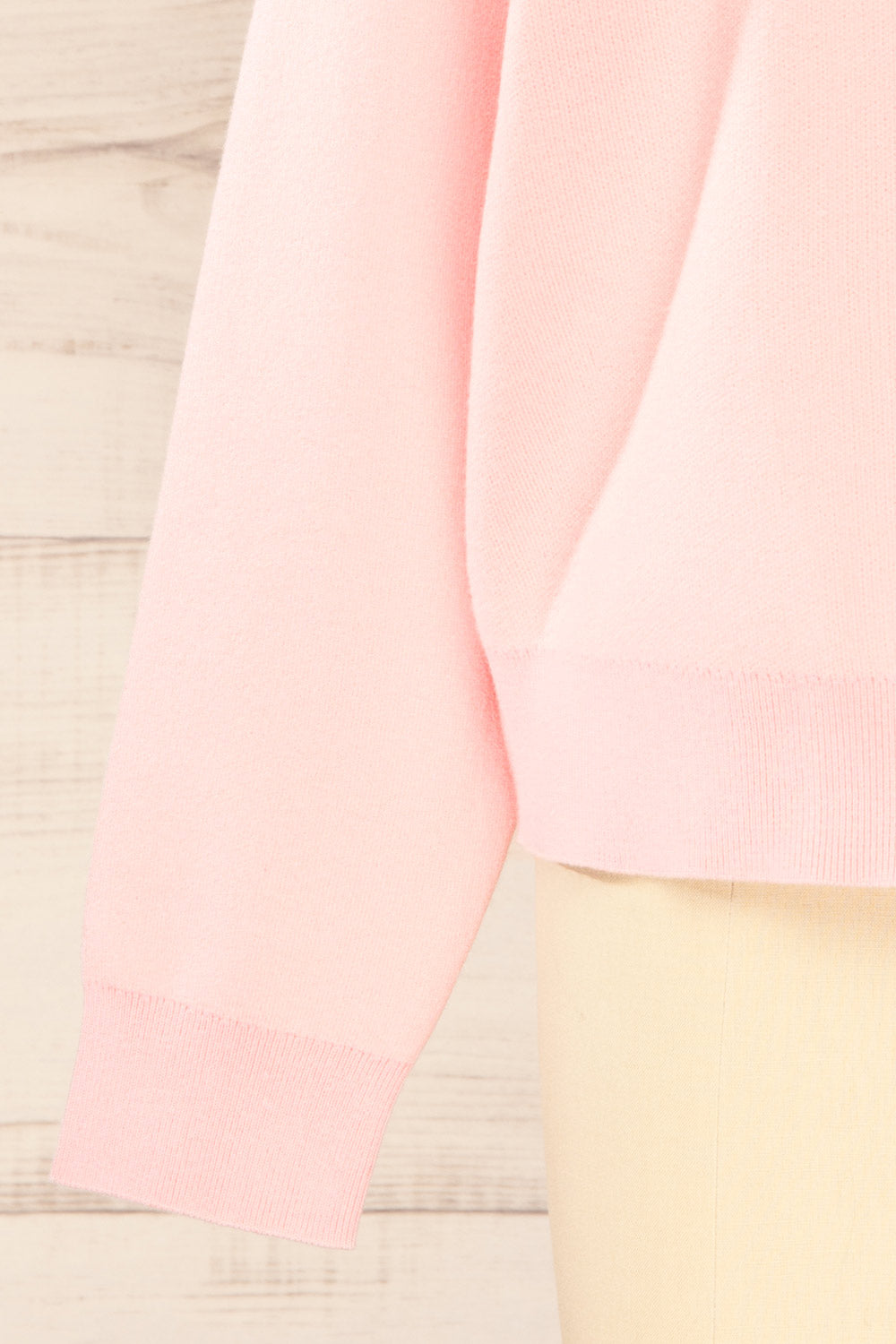 Calye Pink Oversized Short Sweater | La petite garçonne  sleeve