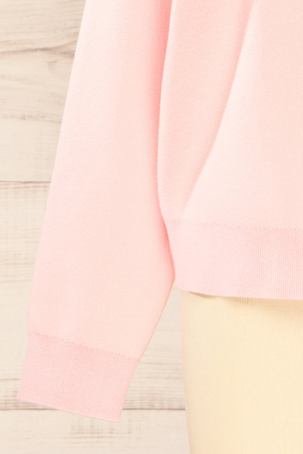 Calye Pink Oversized Short Sweater | La petite garçonne sleeve