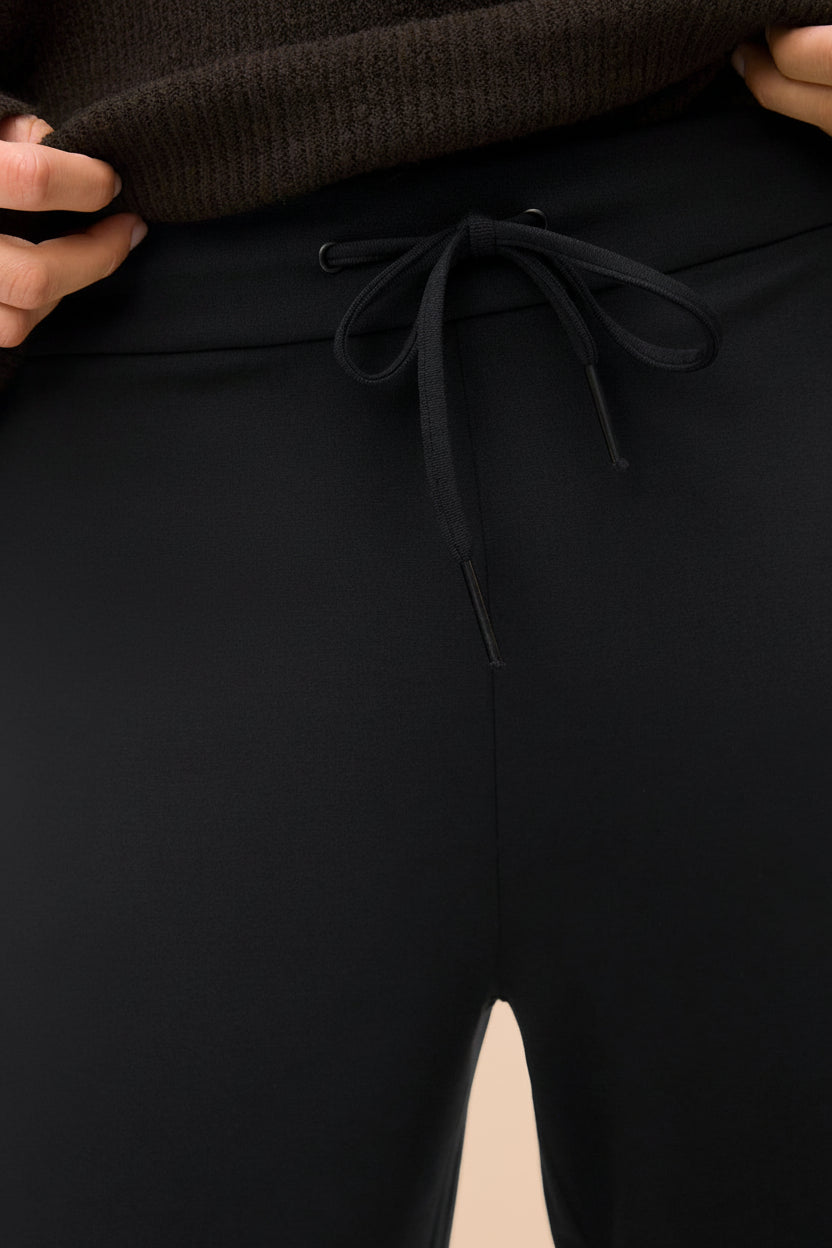 Daman Black Wide Leg Pants | La petite garçonne details