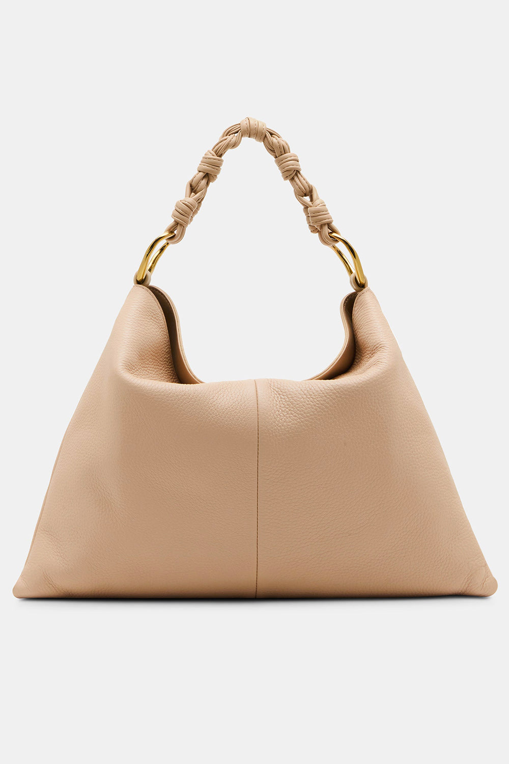 Seniorite Beige Leather Hobo Bag | La petite garçonne back