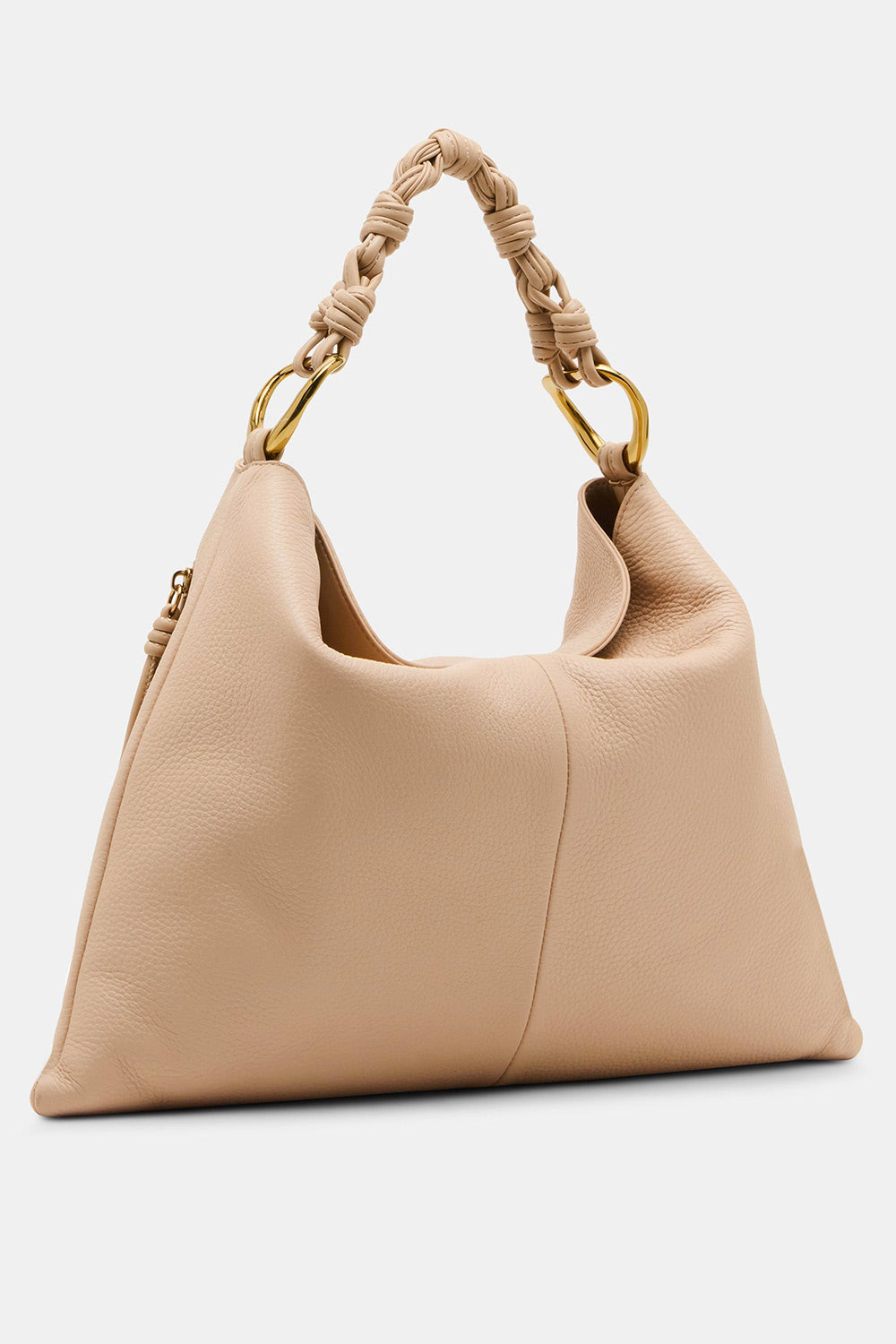 Seniorite Beige Leather Hobo Bag | La petite garçonne view