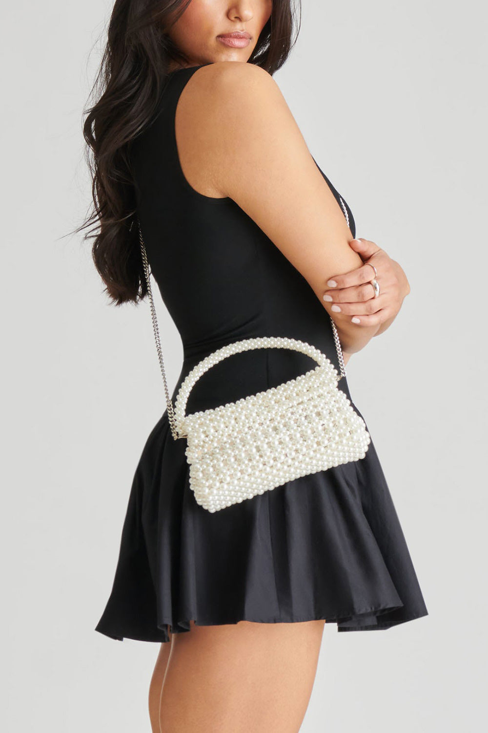 Elloise Pearl Handbag with Crossbody Strap | Boudoir 1861 model