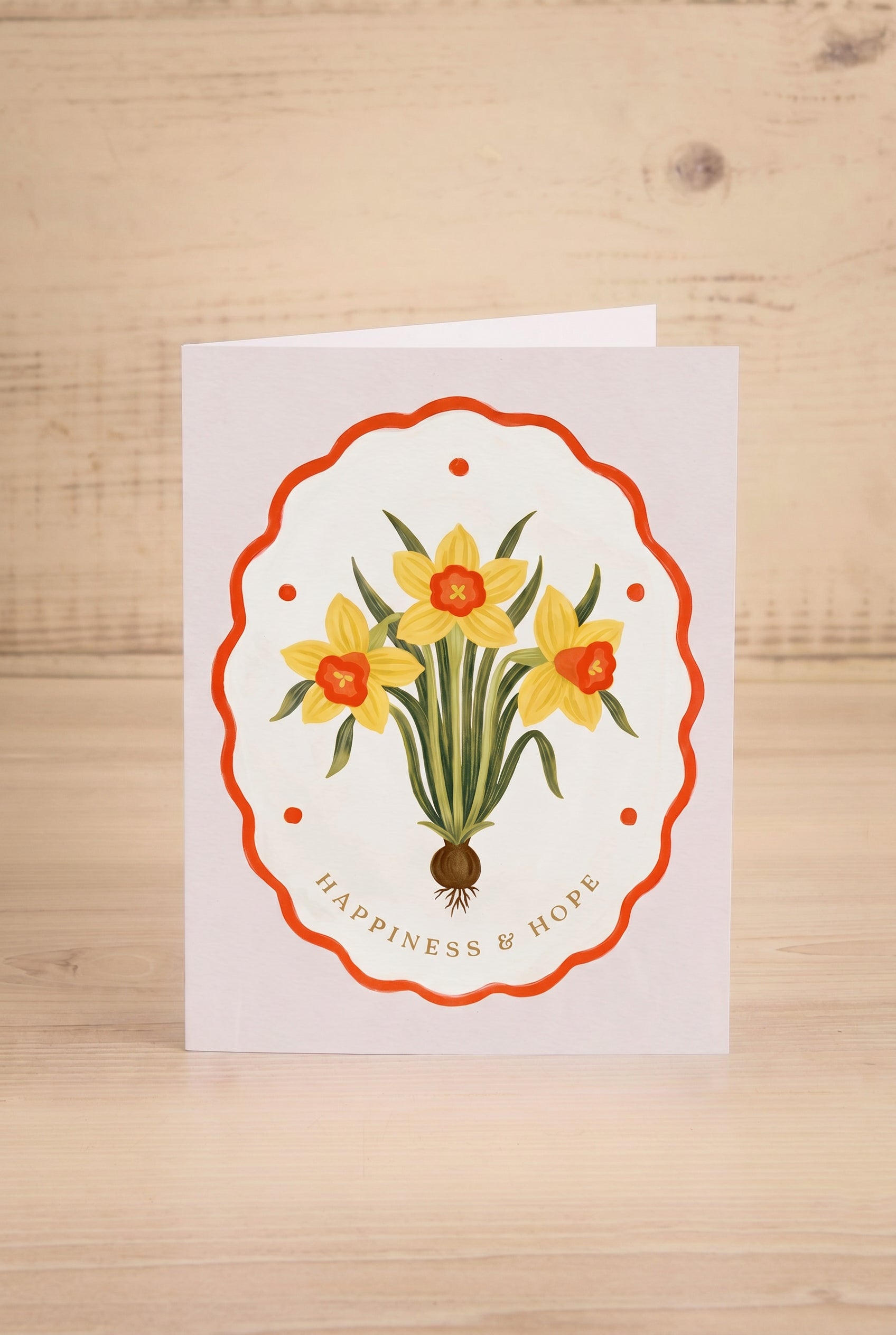 Frontview of Daffodils Greeting Card at la maison garçonne