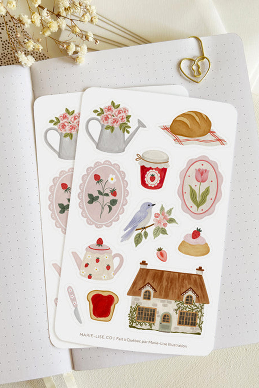 Cottage Breakfast Sticker Sheet | Maison garçonne lifestyle