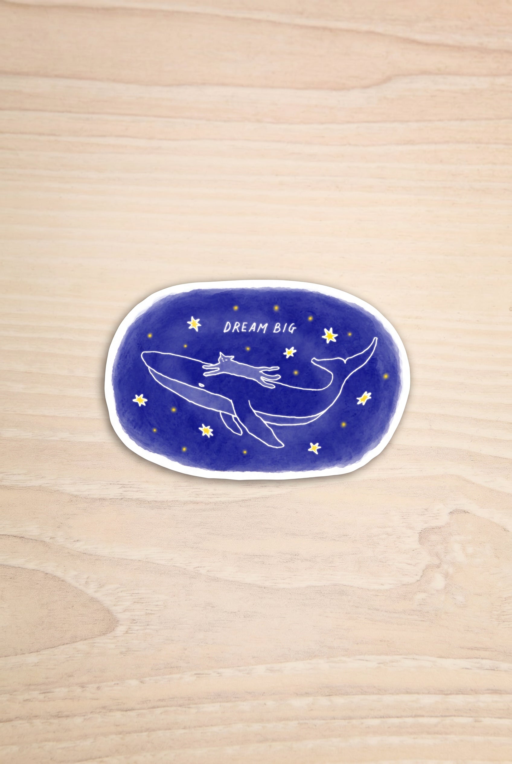 Dreambig Sticker by Foonie with whale illustration and 'Dream Big' text at maison garçonne