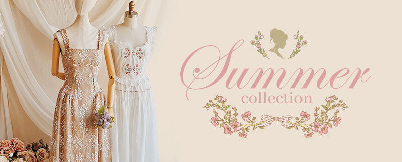 Summer banner collection with 2 dresses