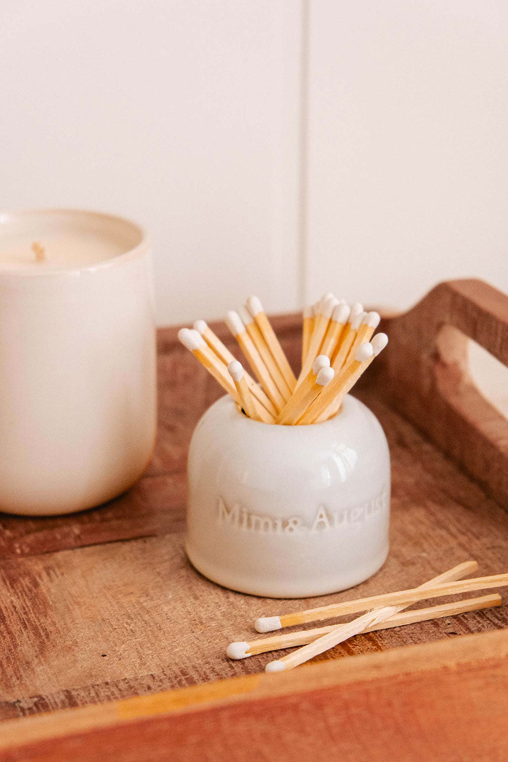 Étincelles Ceramic Match Holder | Maison garçonne mimi view