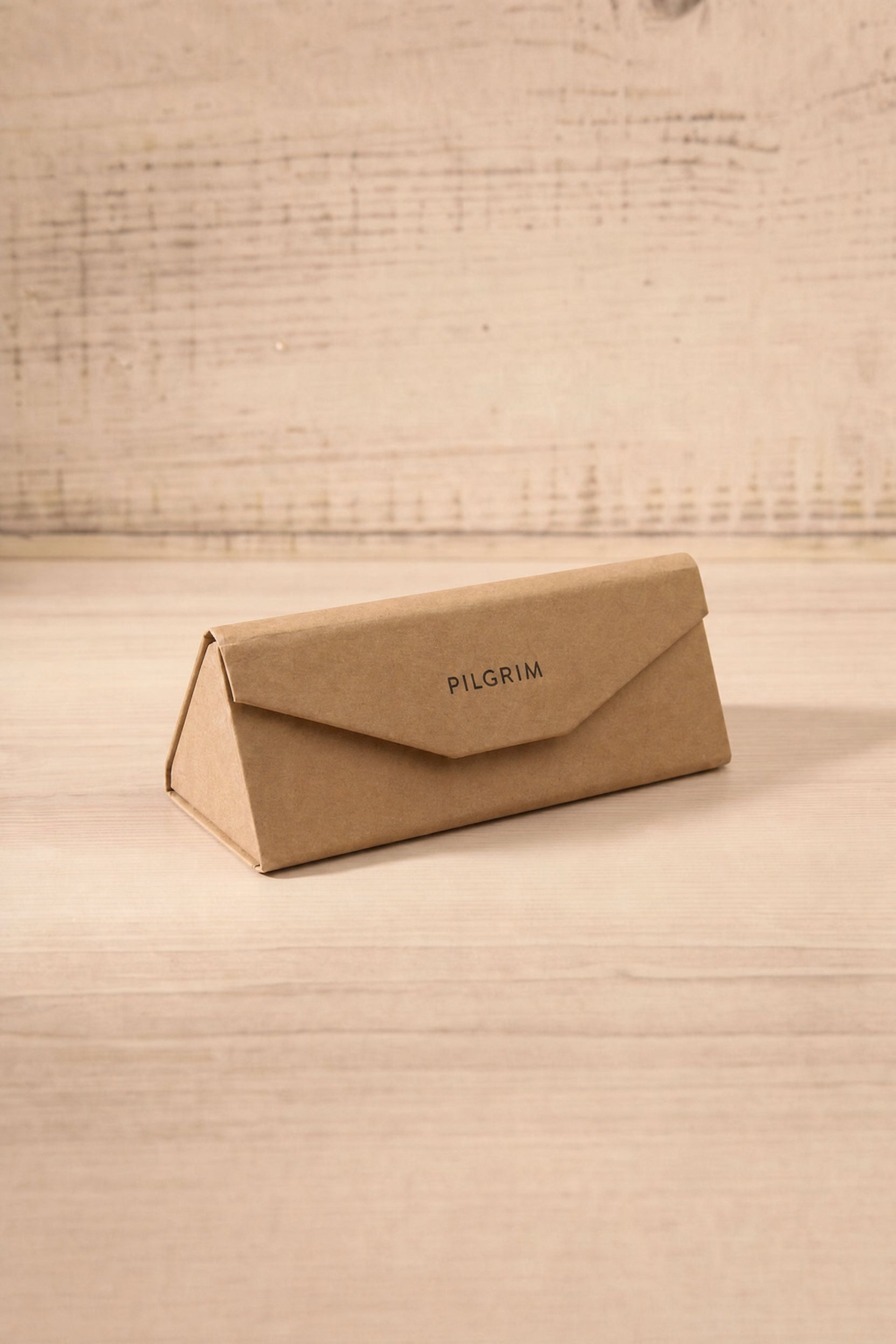 Kraft Paper Triangular Sunglasses Case Pilgrim at la petite garçonne