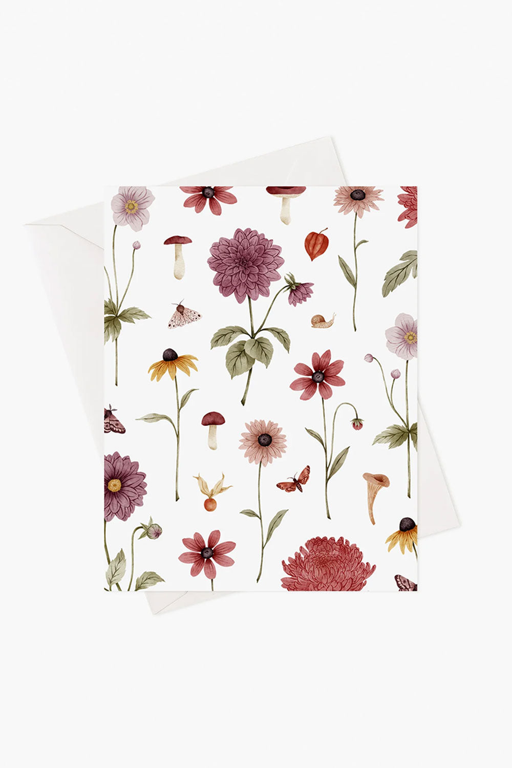 Floral and mushroom pattern Card design from Marie-Lise