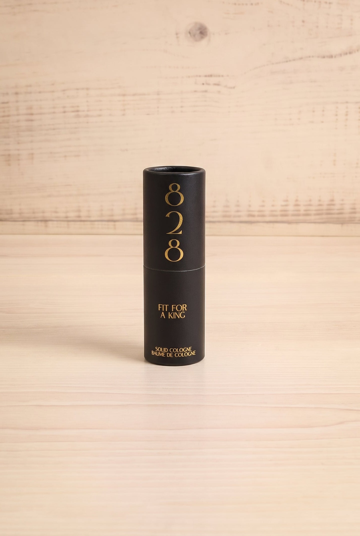 Front view of the Fit For A King solid perfume by 828 Aroma, handmade in Canada and available at Maison Garçonne.
