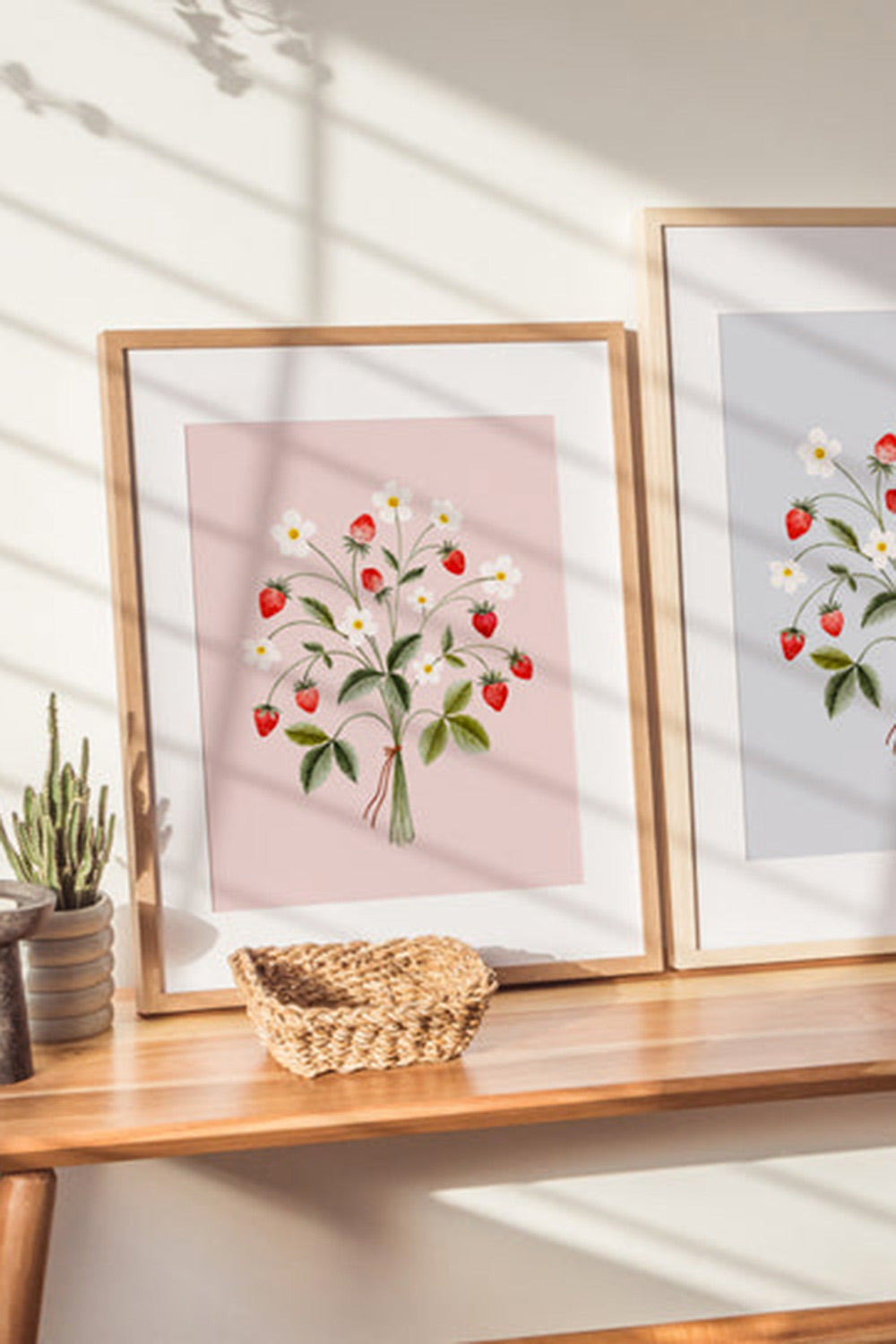 Strawberry Bouquet Pink | Art Print