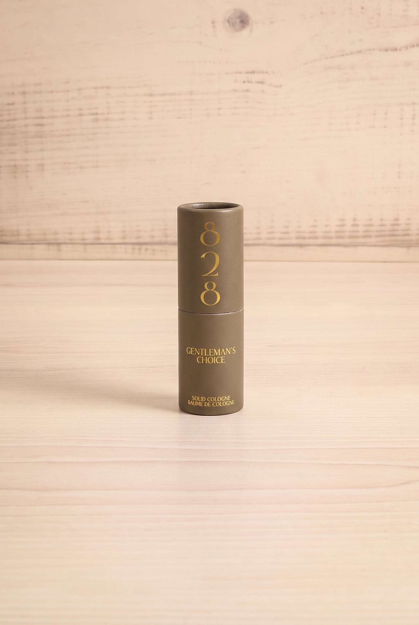 Front view of the Gentlemen's Choice solid perfume by 828 Aroma, handmade in Canada and available at Maison Garçonne.