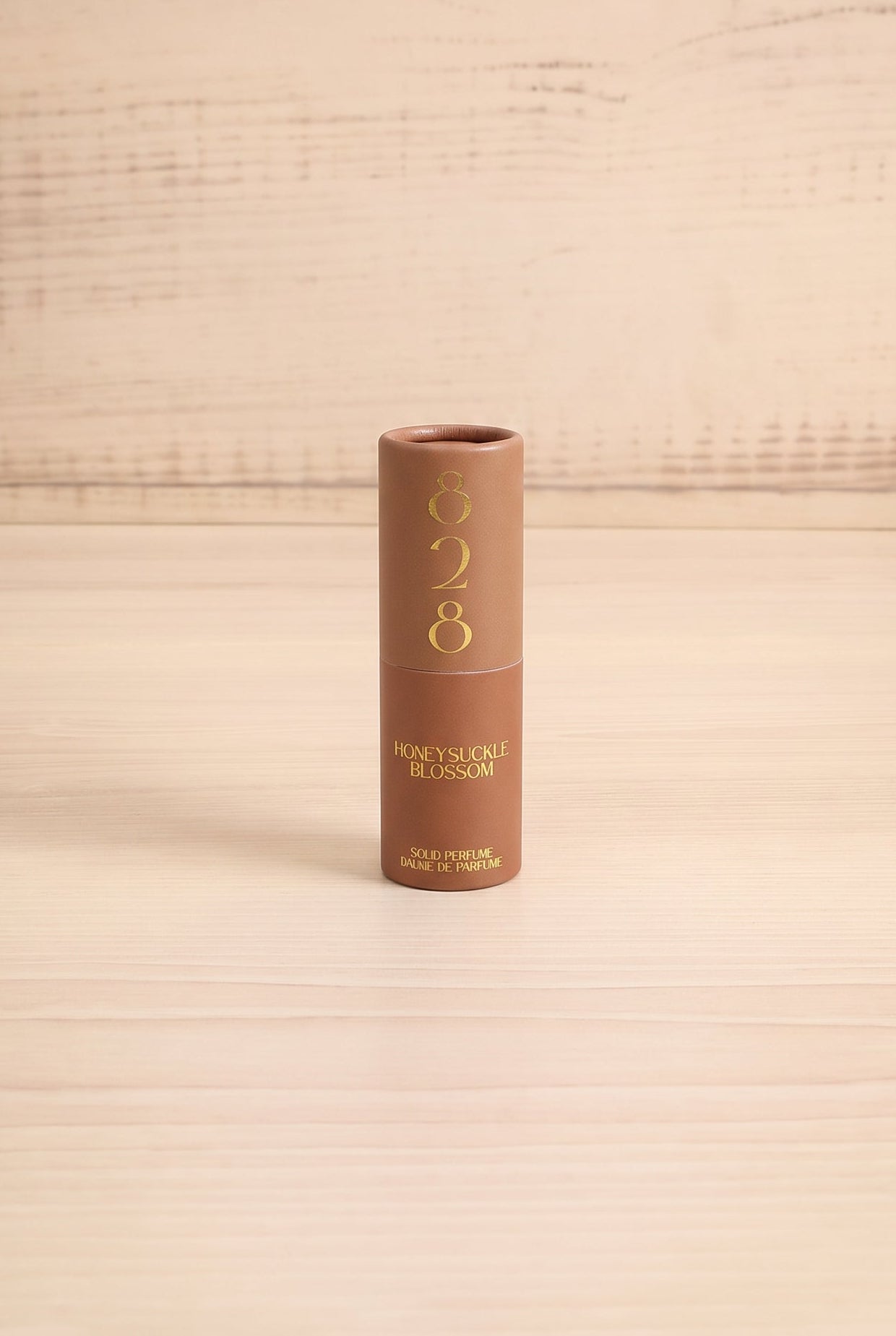 Front view of the Honeysuckle Blossom solid perfume by 828 Aroma, handmade in Canada and available at Maison Garçonne.