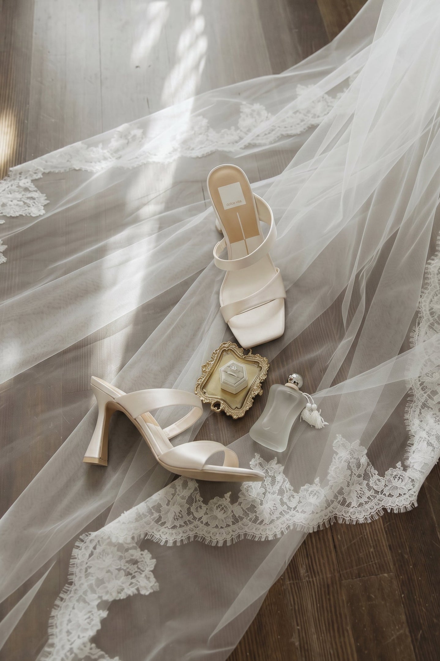 product shot Icelyn Ivory Double-Strap Square-Toe Heeled Sandals by Dolce Vita at boutique 1861