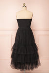 Ifaty Black Strapless Tulle Midi Dress | Boutique 1861 back view