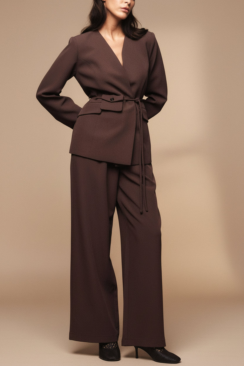 Kochi | Brown Wide-Leg Pants