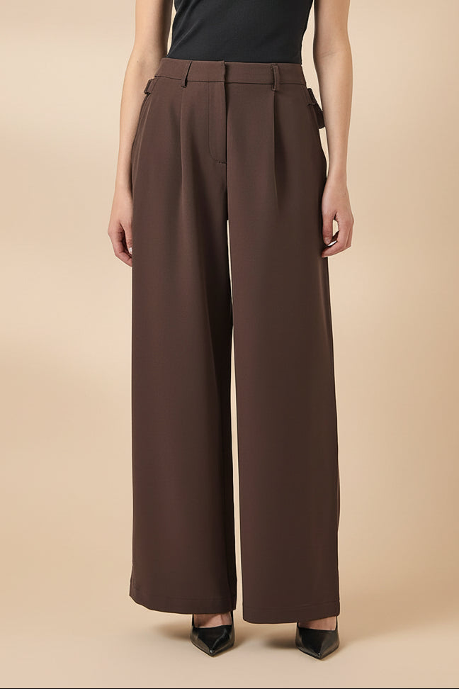 Kochi | Brown Wide-Leg Pants