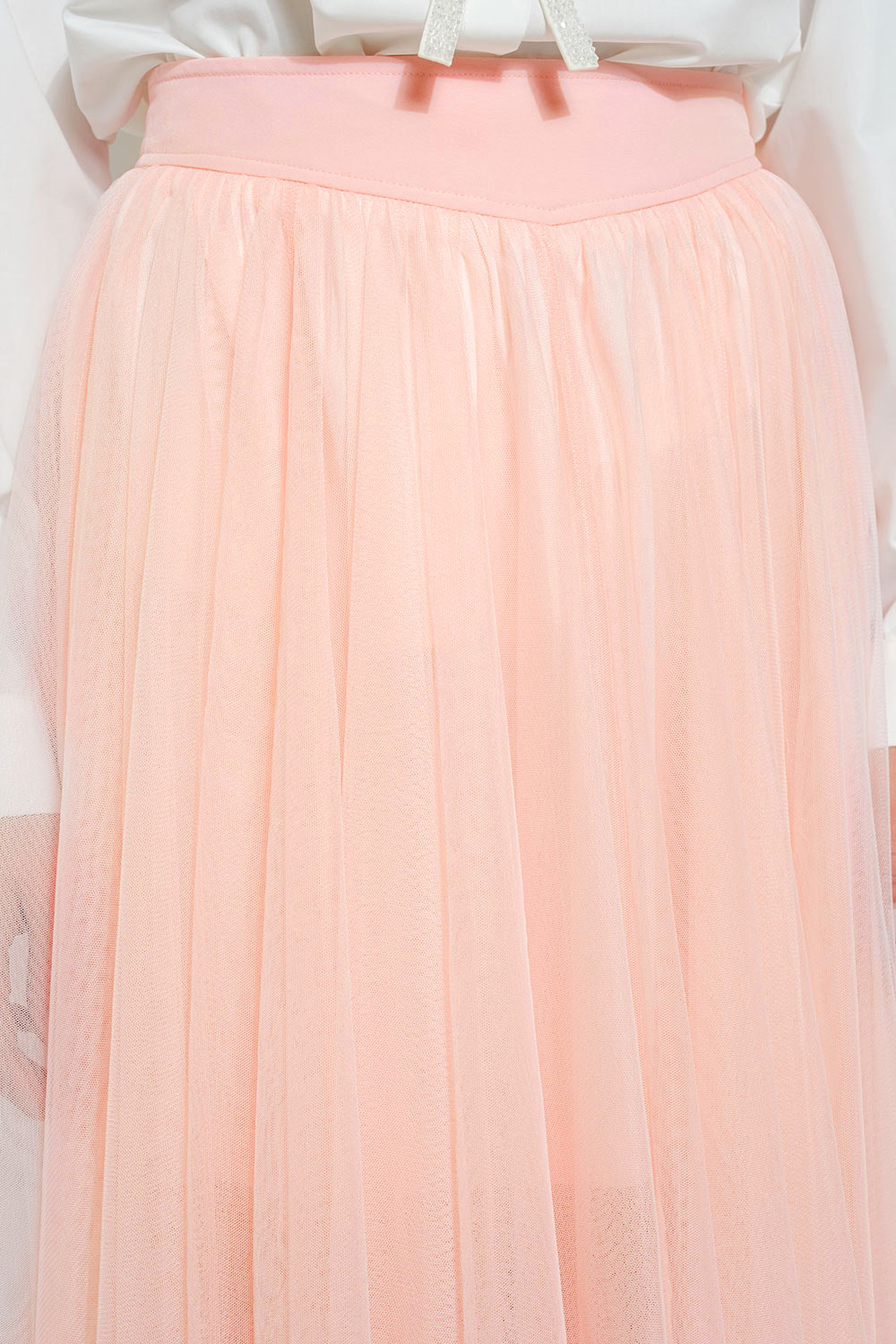 Laurelia Blush Low Rise Tulle Maxi Skirt | Boutique 1861 details