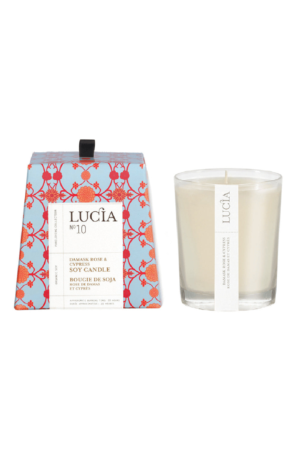 Damask Rose and Cypress Candle by Lucia - 2 Options | Maison garçonne small brand