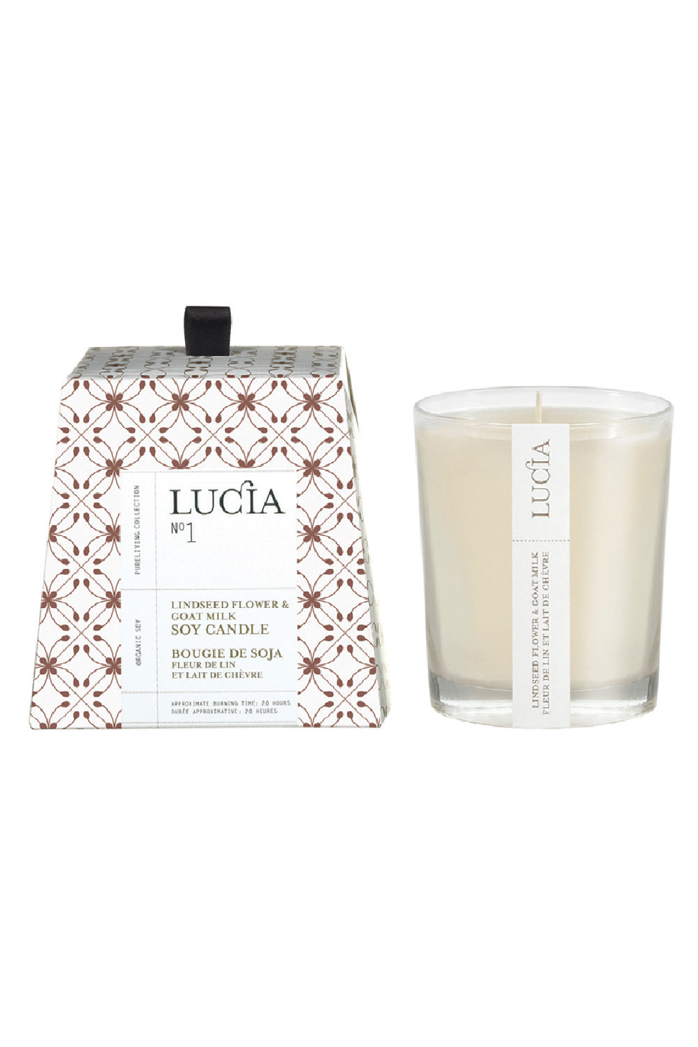 Lindseed Flower and Goat Milk Candle by Lucia - 2 Options | Maison garçonne small brand