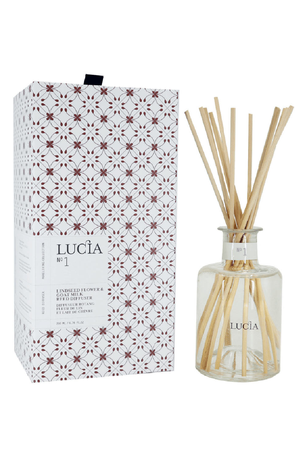 Lindseed Flower and Goat Milk Reed Diffuser by Lucia | Maison garçonne brand
