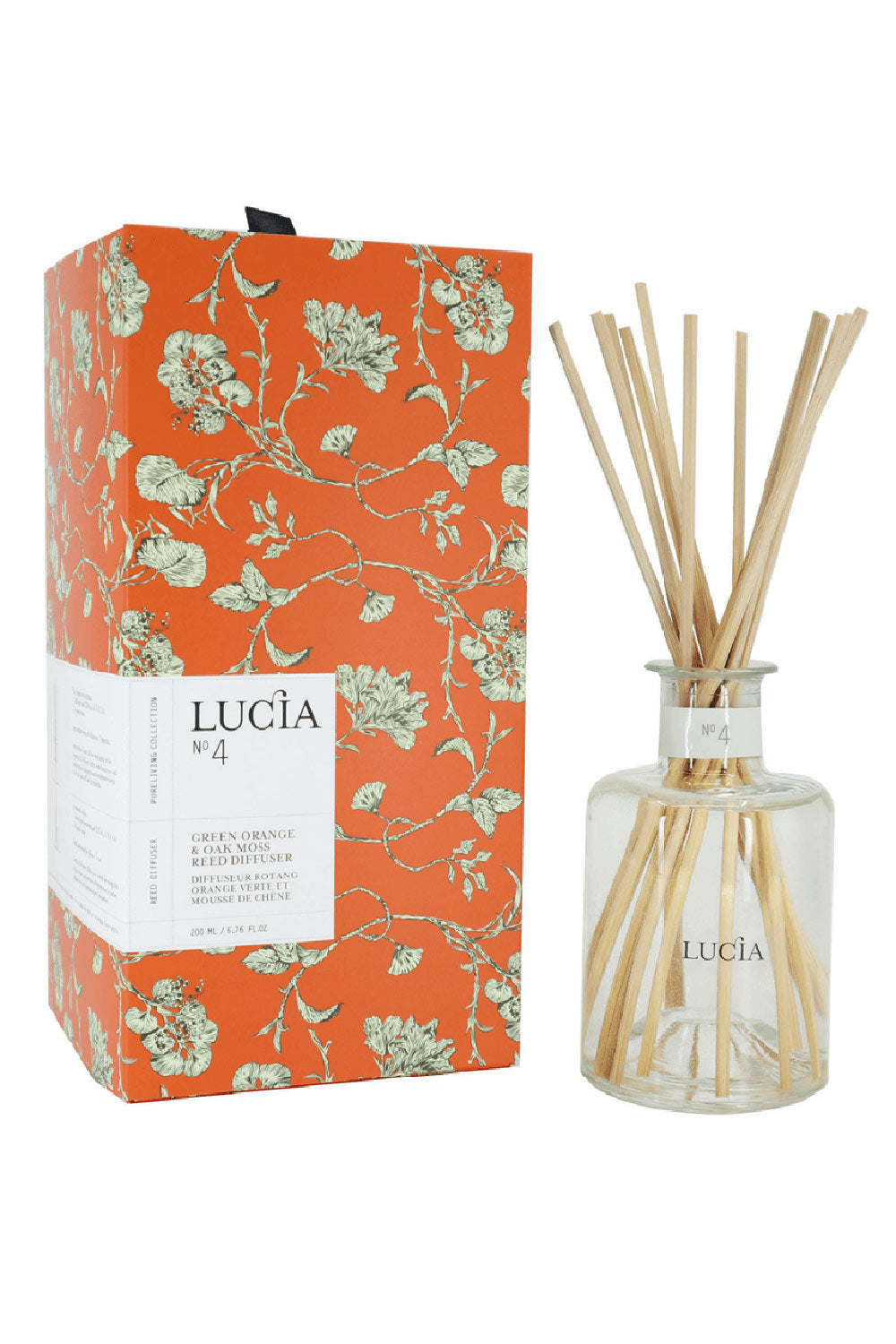 Green Orange and Oak Moss Reed Diffuser by Lucia | Maison garçonne brand