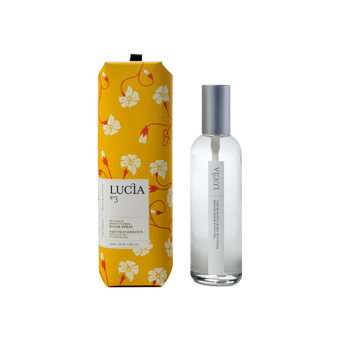 Tea Leaf and Honey Flower Room Spray by Lucia | Maison garçonne brand