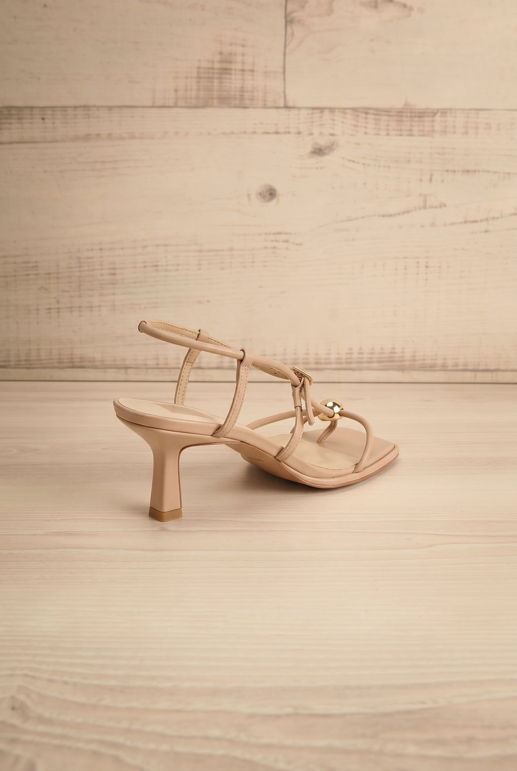 Backview Mylee Brown Strappy Leather Sandals with Sculptural Heel by Dolce Vita at la petite garçonne