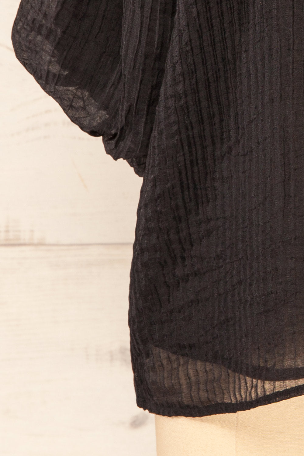 Manama Black Puff Sleeve Blouse | La petite garçonne bottom