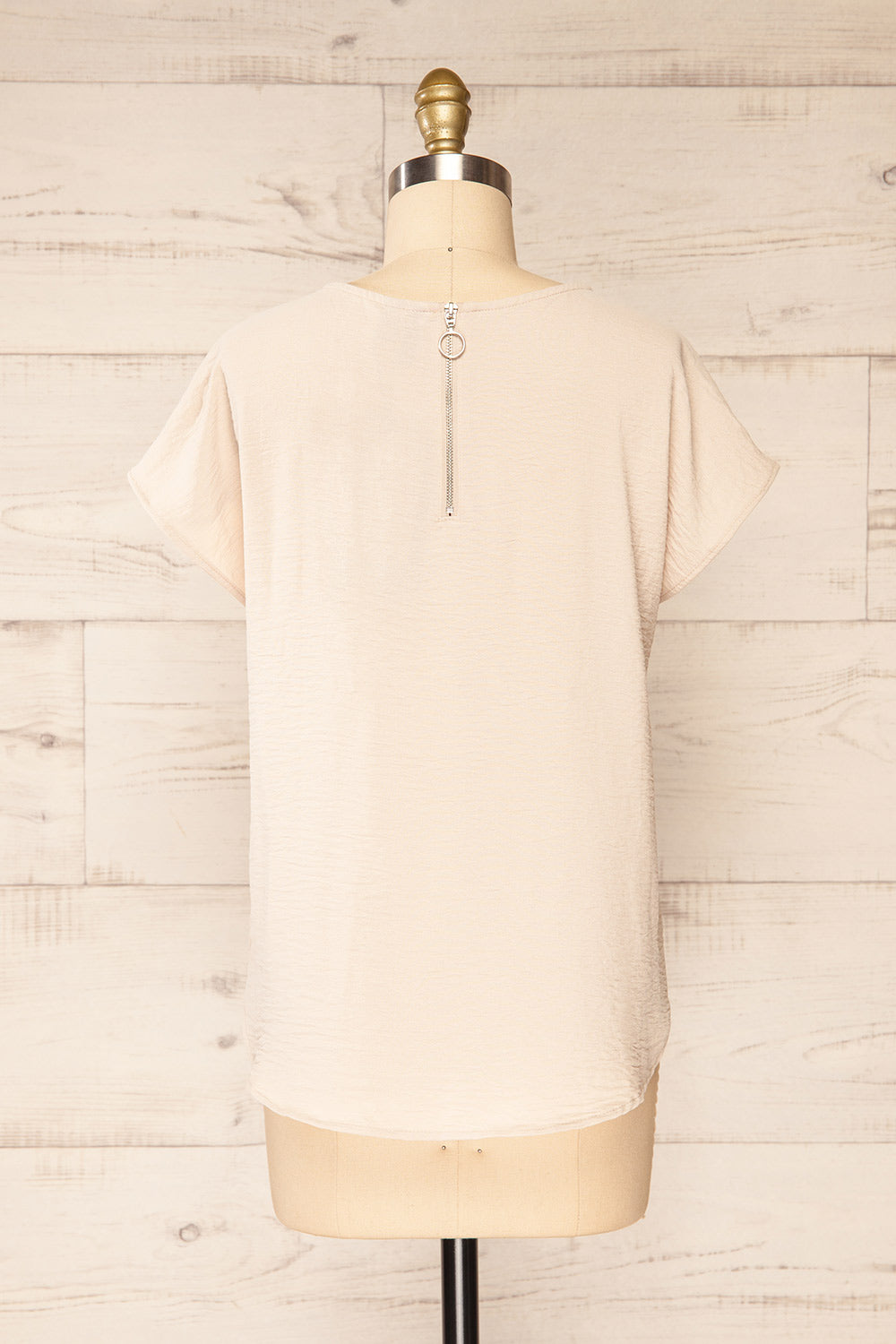 Margao Beige Top w/ Wide Sleeves | La petite garçonne back view