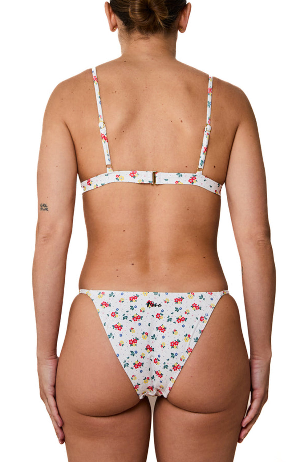 Dhap Flowers and Dots Bikini Top | La petite garçonne ecom back